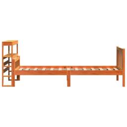 Berkfield Home Beautiful Bed Frame with Headboard Frame Wax Brown 75x190 cm Smal - Size: Small Single - thumbnail 7