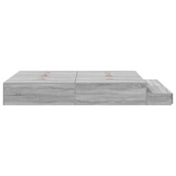 Berkfield Home Storage Bed Frame Grey sonoma Engineered wood 150 x 200 cm - thumbnail 8