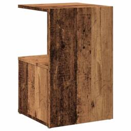 Berkfield Home Bedside Cabinets 2 pcs Old Wood 35x35x55 cm Engineered Wood in Brown - Size: 35 x 35 x 55 cm - thumbnail 7
