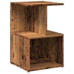 Berkfield Home Bedside Cabinets 2 pcs Old Wood 35x35x55 cm Engineered Wood in Brown - Size: 35 x 35 x 55 cm - thumbnail 4