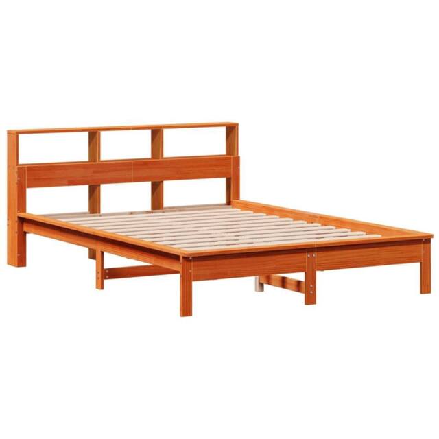 Berkfield Home Decorative Bookcase Bed without Mattress Wax Brown 120x200 cm Sol - Size: Small Double - image 1