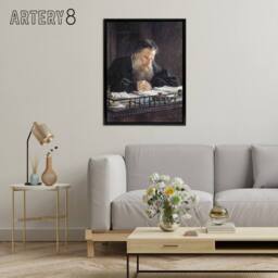 "Artery8 Nikolai Ge Leo Tolstoy Portrait Framed Canvas Wall Art Print - Size: W12"" x H16""" - thumbnail 3