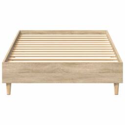 Berkfield Home Durable Bed Frame No Mattress Sonoma Oak 100x200 cm Engineered Wood in Light Brown - thumbnail 5