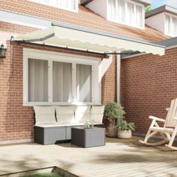 Berkfield Home Retractable Awning Manual Cream & Anthracite 3 x 2 m - thumbnail 3