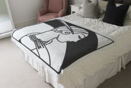 Benjamin Tate Design Art Deco Woman Blanket in Natural - Size: 120 cm x 150 cm - thumbnail 3