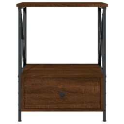 Berkfield Home Bedside Tables 2 pcs Brown Oak 50x41x65 cm Engineered Wood - Size: 50 x 41 x 65 cm - thumbnail 6