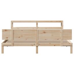 Berkfield Home Bed Frame with Headboard without Mattress 200x200 cm in Brown - thumbnail 4