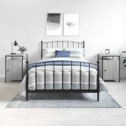 Berkfield Home Durable Bedside Cabinets 2 pcs Grey Sonoma 40x42x60 cm Engineered Wood - Size: 40 x 42 x 60 cm - thumbnail 2