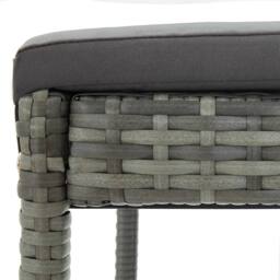 Berkfield Home Elegant 5 Piece Garden Bar Set with Cushions Poly Rattan Grey - thumbnail 7