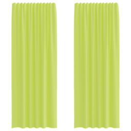Berkfield Home Voile Curtains with Rod Pockets 2 pcs Apple Green - thumbnail 2