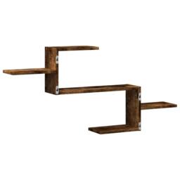 Berkfield Home Wall Shelf Smoked Oak 104x15x49 cm Engineered Wood in Brown - Size: 104 x 15 x 49 cm - thumbnail 6