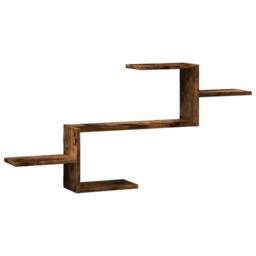 Berkfield Home Wall Shelf Smoked Oak 104x15x49 cm Engineered Wood in Brown - Size: 104 x 15 x 49 cm - thumbnail 2