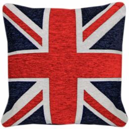 Rapport Home Union Jack Polycotton Cushion Cover (45x45 cm) in Navy - Size: 45 cm x 45 cm - thumbnail 1