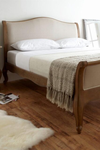 Time4sleep Amelia Oak High Foot End - Bed Frame in Light Oak - Size: King