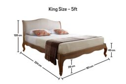 Time4sleep Amelia Oak High Foot End - Bed Frame in Light Oak - Size: King - thumbnail 4