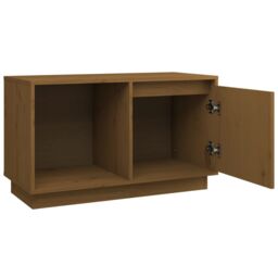 Berkfield Home TV Cabinet Honey Brown 74x35x44 cm Solid Wood Pine - Size: 74 x 35 x 44 cm - thumbnail 4
