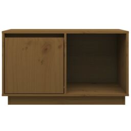 Berkfield Home TV Cabinet Honey Brown 74x35x44 cm Solid Wood Pine - Size: 74 x 35 x 44 cm - thumbnail 3