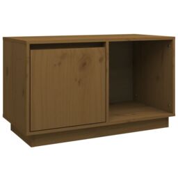 Berkfield Home TV Cabinet Honey Brown 74x35x44 cm Solid Wood Pine - Size: 74 x 35 x 44 cm - thumbnail 2