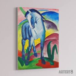 "Artery8 Marc Franz Blue Horse I Canvas Abstract Wall Art - Size: W18"" x H24""" - thumbnail 2