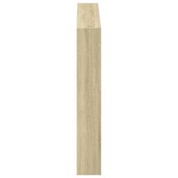Berkfield Home Headboard Cabinet with LED Sonoma Oak 120x17x102 cm in Light Tan - Size: 120 x 17 x 102 cm - thumbnail 7