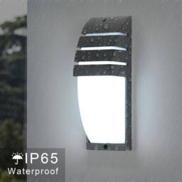 Pheashine Weatherproof Outdoor Wall Light 12W Black IP44 22.5cm Daylight White - thumbnail 5
