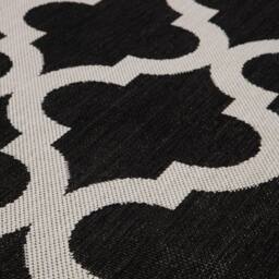 THE RUGS Outdoor Indoor Moroccan Garden Patio Rug Weatherproof Jet Washable in Black - Size: 240 cm x 340 cm - thumbnail 3