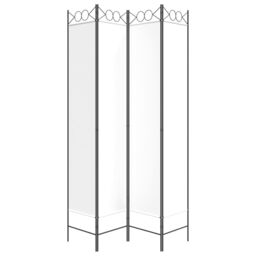 Berkfield Home 4-Panel Room Divider White 160x220 cm Fabric - thumbnail 4