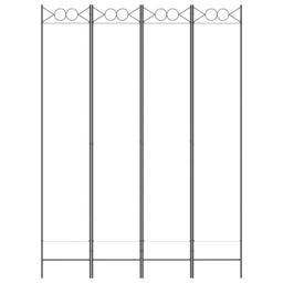 Berkfield Home 4-Panel Room Divider White 160x220 cm Fabric - thumbnail 3