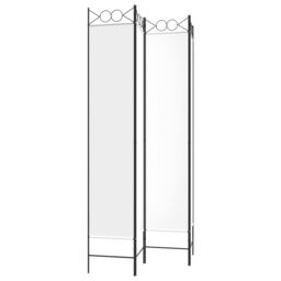 Berkfield Home 4-Panel Room Divider White 160x220 cm Fabric - thumbnail 5