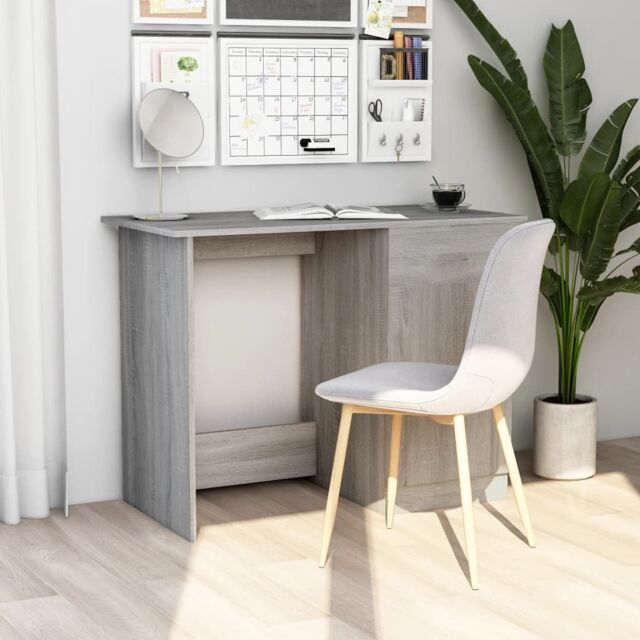 Berkfield Home Desk Grey Sonoma 100x50x76 cm Engineered Wood - Size: 100 x 50 x 76 cm - image 1