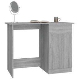 Berkfield Home Desk Grey Sonoma 100x50x76 cm Engineered Wood - Size: 100 x 50 x 76 cm - thumbnail 4