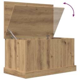 Berkfield Home Storage Box Artisan Oak 70x40x38 cm Engineered Wood in Brown - Size: 70 x 40 x 38 cm - thumbnail 9
