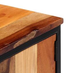 Berkfield Home TV Cabinet 120x30x40 cm Solid Reclaimed Wood & Steel in Brown - Size: 120 x 30 x 40 cm - thumbnail 6