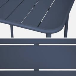 sweeek 2-seater Square Steel Garden Table in Navy - thumbnail 6