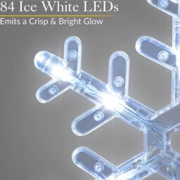 Christow Christmas Curtain Lights LED Snowflake Window Decoration Battery Timer 1m x 1m in White - thumbnail 3