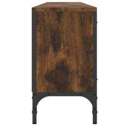 Berkfield Home TV Cabinet with Drawer Smoked Oak 200x25x44 cm Engineered Wood in Brown - Size: 200 x 25 x 44 cm - thumbnail 7