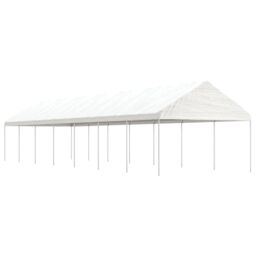 Berkfield Home Gazebo with Roof White 15.61x4.08x3.22 m Polyethylene - thumbnail 1