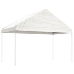 Berkfield Home Gazebo with Roof White 15.61x4.08x3.22 m Polyethylene - thumbnail 2
