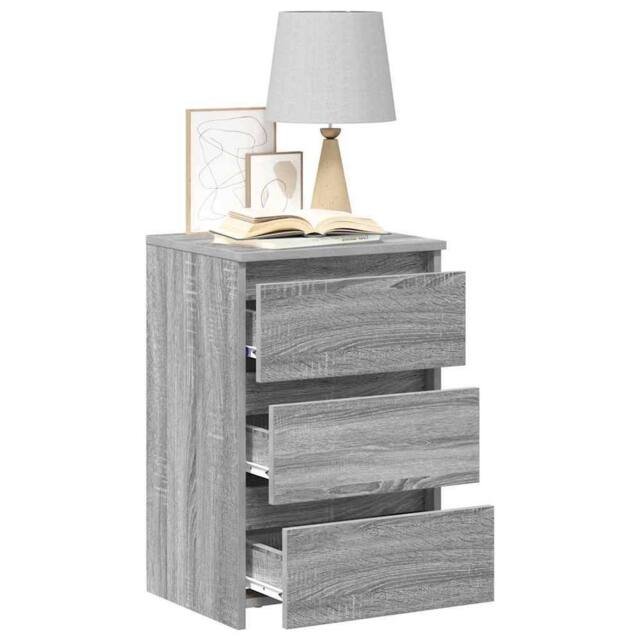 Berkfield Home Decorative Bed Cabinets 2 pcs Grey Sonoma 40x35x62.5 cm Engineere - image 1