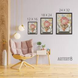"Artery8 Flowers Snail Insects & Butterflies Hoefnagel Canvas Wall Art Print - Size: W12"" x H16""" - thumbnail 4