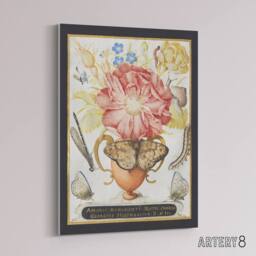 "Artery8 Flowers Snail Insects & Butterflies Hoefnagel Canvas Wall Art Print - Size: W12"" x H16""" - thumbnail 2
