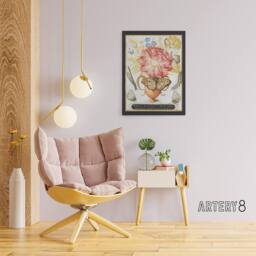 "Artery8 Flowers Snail Insects & Butterflies Hoefnagel Canvas Wall Art Print - Size: W12"" x H16""" - thumbnail 3