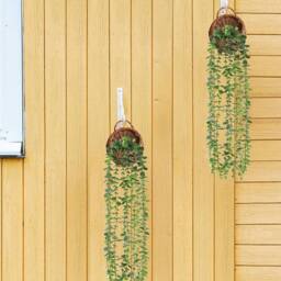 Havendro 4X Artificial Hanging Plants in Pots Indoor Fake Plants in Green - thumbnail 5