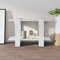 Berkfield Home Book Cabinet/Room Divider High Gloss White 80x30x51 cm - Size: 80 x 30 x 51 cm - thumbnail 3