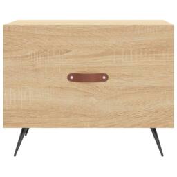 Berkfield Home Coffee Table Sonoma Oak 50x50x40 cm Engineered Wood in Light Tan - Size: 50 x 50 x 40 cm - thumbnail 5