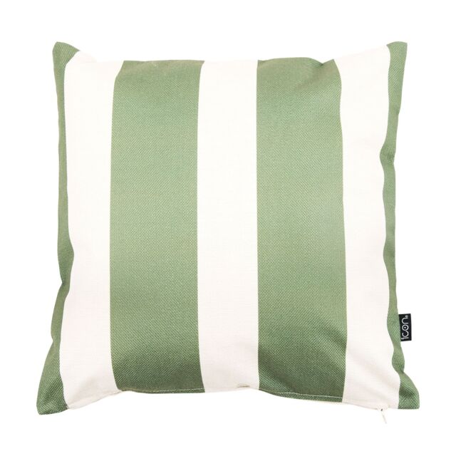 Striped Scatter Cushion Green 43x43cm