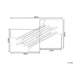 Wyld and Coco Atlas and Co Modern Metal Wall Sculpture Grey Abstract Panels Central - thumbnail 4