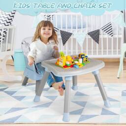 Costway 6-in-1 Baby High Chair Infant Feeding Chair w/Removable Tray & Cushion in Light Blue - thumbnail 8