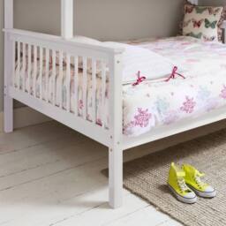 Nöa and Nani Hanna Triple Bunk Bed with Flo Pull Out Trundle in White - Size: Single - thumbnail 4