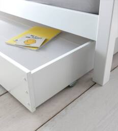 Nöa and Nani Hanna Triple Bunk Bed with Flo Pull Out Trundle in White - Size: Single - thumbnail 8